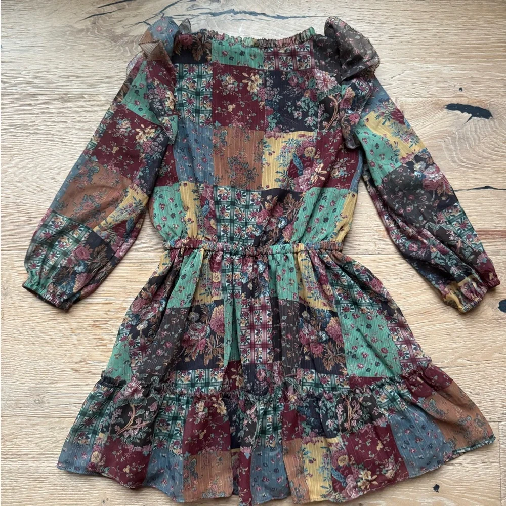 🔥🔥Ralph Lauren NEW PATCHWORK Ruffle Country Dress sz3T price firm